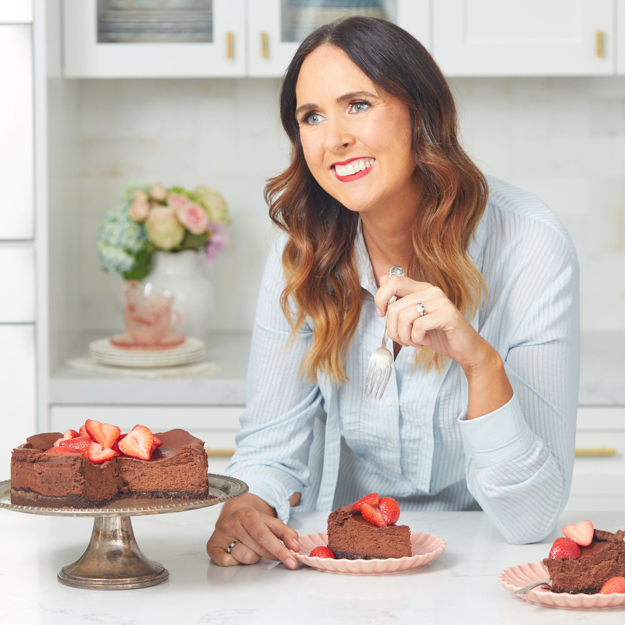 Gemma Stafford on the Bigger Bolder Baking Every Day Cookbook Cover with No Text
