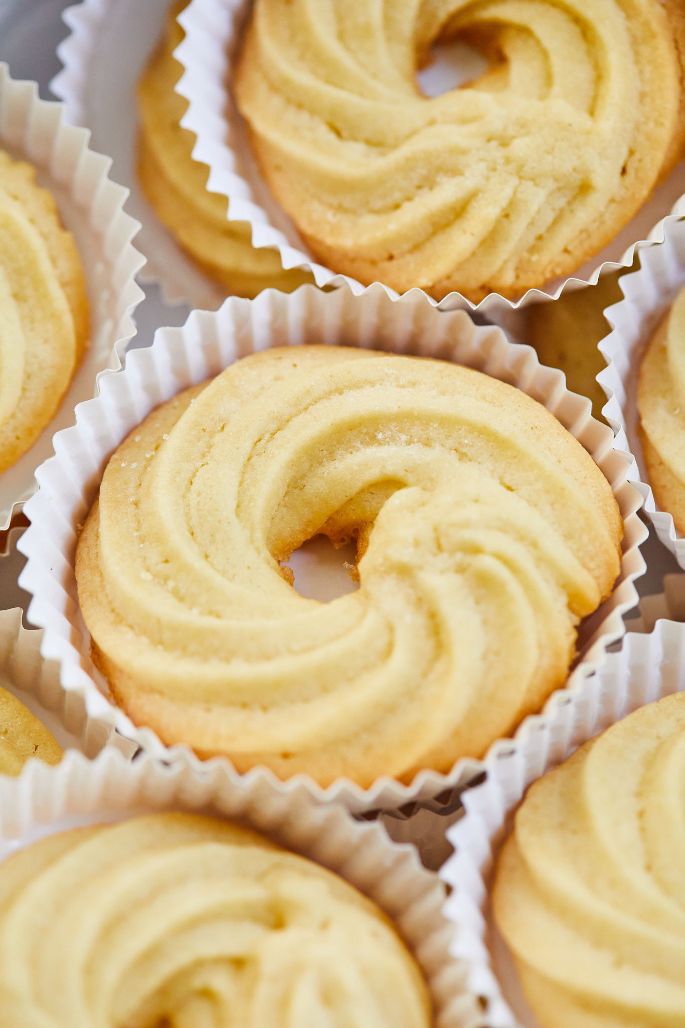 A close-up of my Danish Butter Cookies.