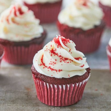 Red Velvet Cupcakes With Cream Cheese Frosting
