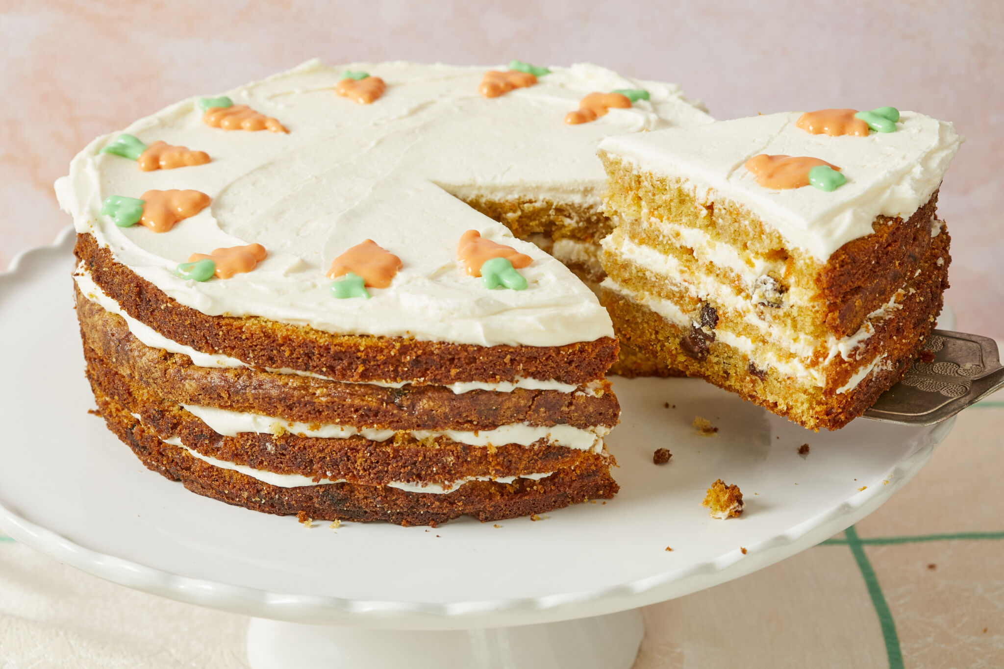 Best Ever Carrot Cake with raisins and Best Ever Cream Cheese Frosting